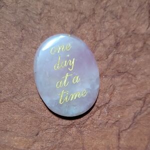 Rose Quartz " One Day At A Time " Crystal Stone (1)
